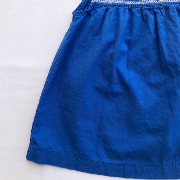 Carter’s Baby Girl Blue Woven Cotton Top Size 12M - Picture 2 of 7